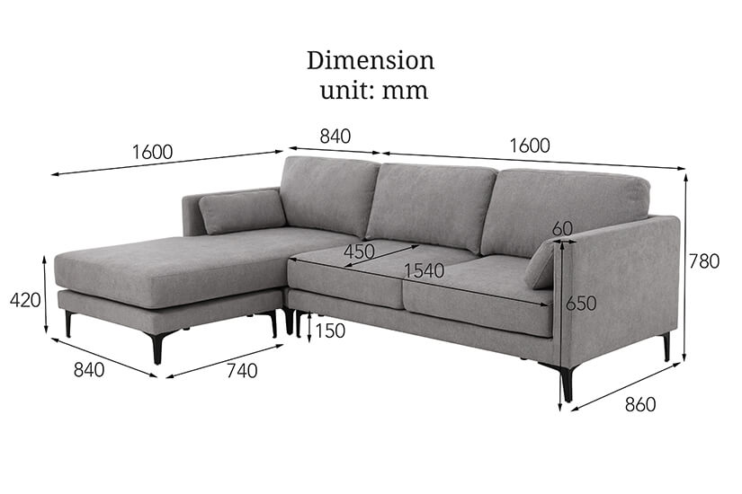 Hayden 3 Seater Corner Sofa, What Size Is A 3 Seater Sofa