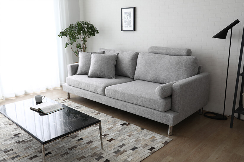 Beauty in the details. Textured fabric that adds dimensionality to the sofa’s design.