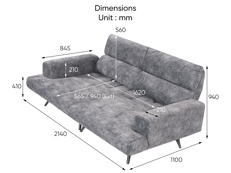 The 3 Seater Dimensions