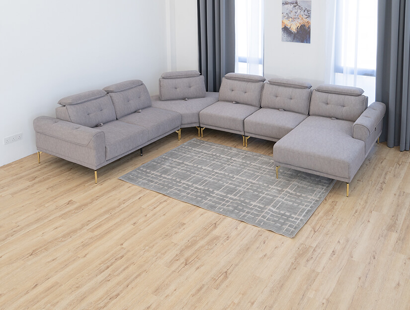 Minimalist and elegant modular sofa. Modern luxury. 