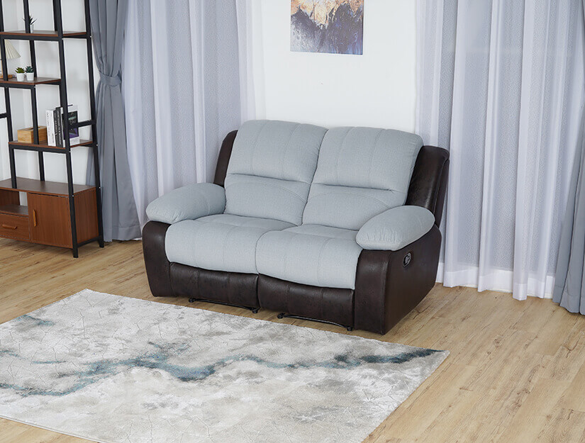 Dual-toned 2 seater sofa. Designed for modern living.