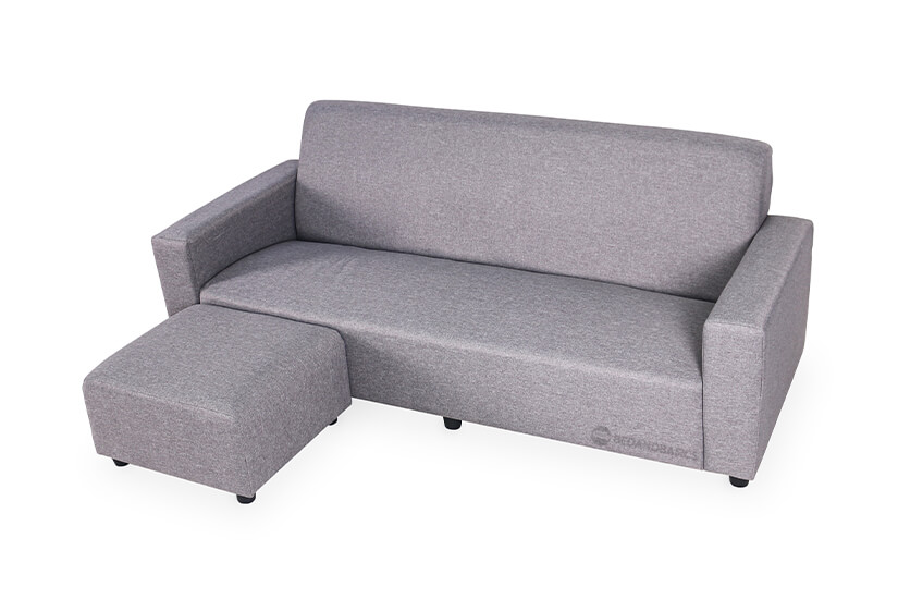 Industrial-modern sofa design.