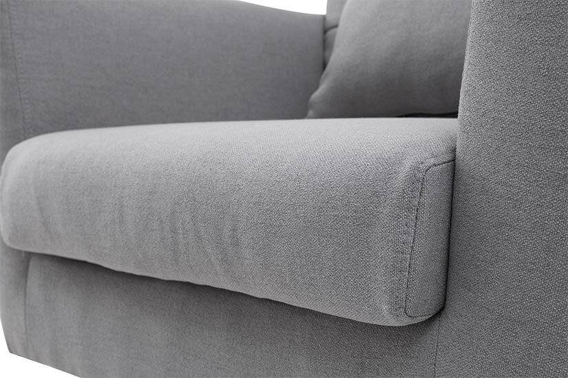 High density foam cushions are plump and comfortable. 