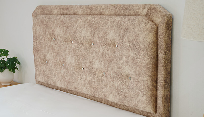 Classic crystal tufting. Double padded headboard. Extra cushioning & comfort.