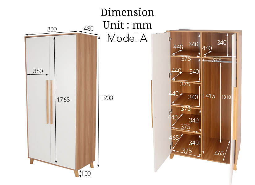 Model A dimensions