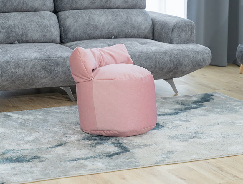 Use as a cozy stool, ottoman or an extra seat.