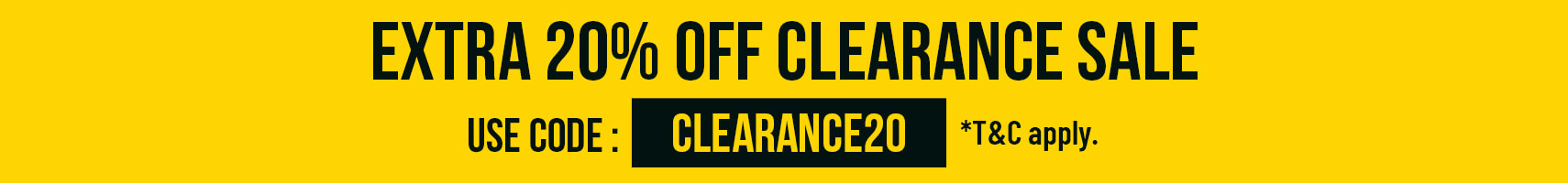 Extra 20% Off Clearance Sale