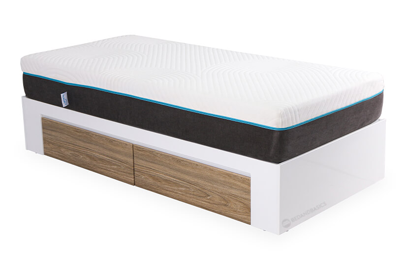Scandinavian minimalistic bed frame design.