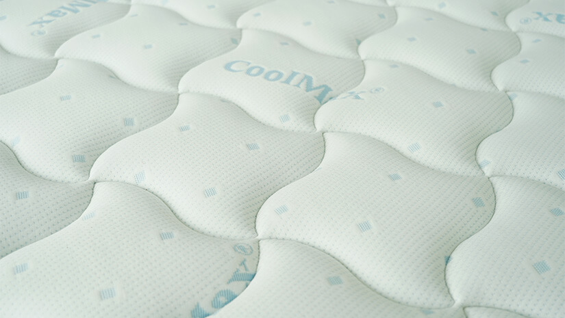 Soft Coolmax fabric covers for extra coolness. Breathable and durable. Anti-dustmite, anti-fungal, and anti-bacterial. 